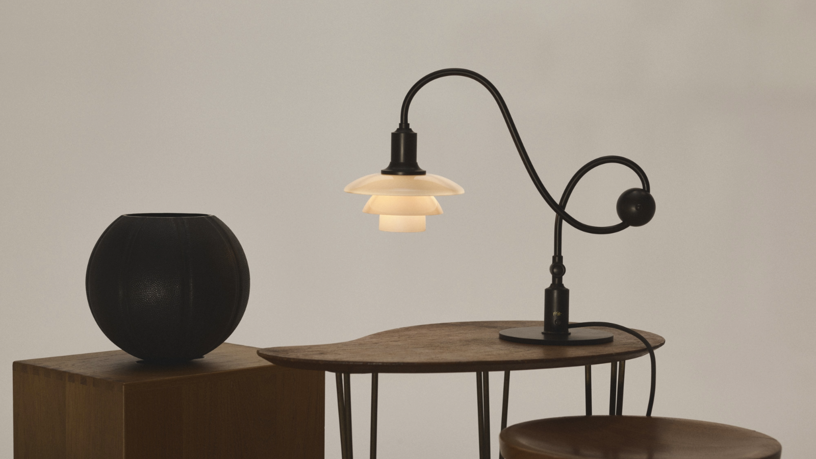 Louis Poulsen reissues Poul Henningsen's clef-shaped PH Piano lamp for one season only, image via Wallpaper*